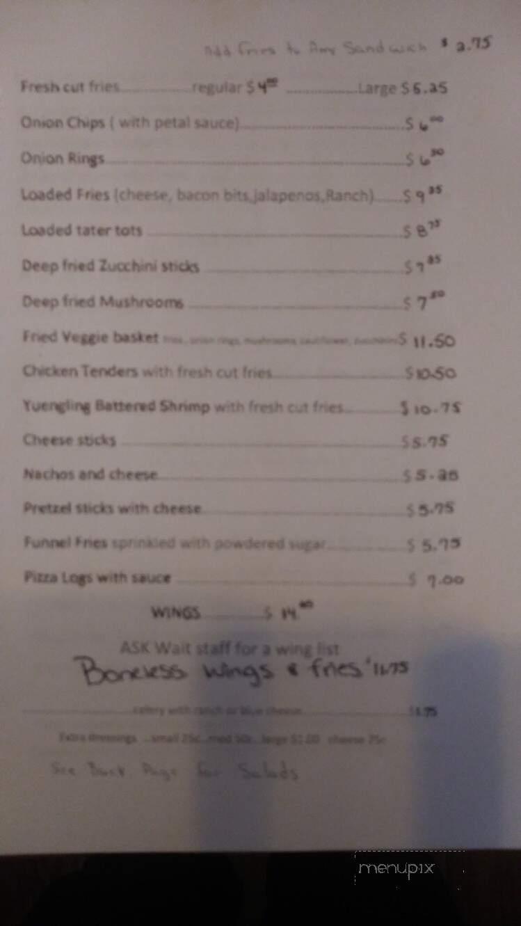 Cabin In the Pines - Pennsylvania, PA menu_pic