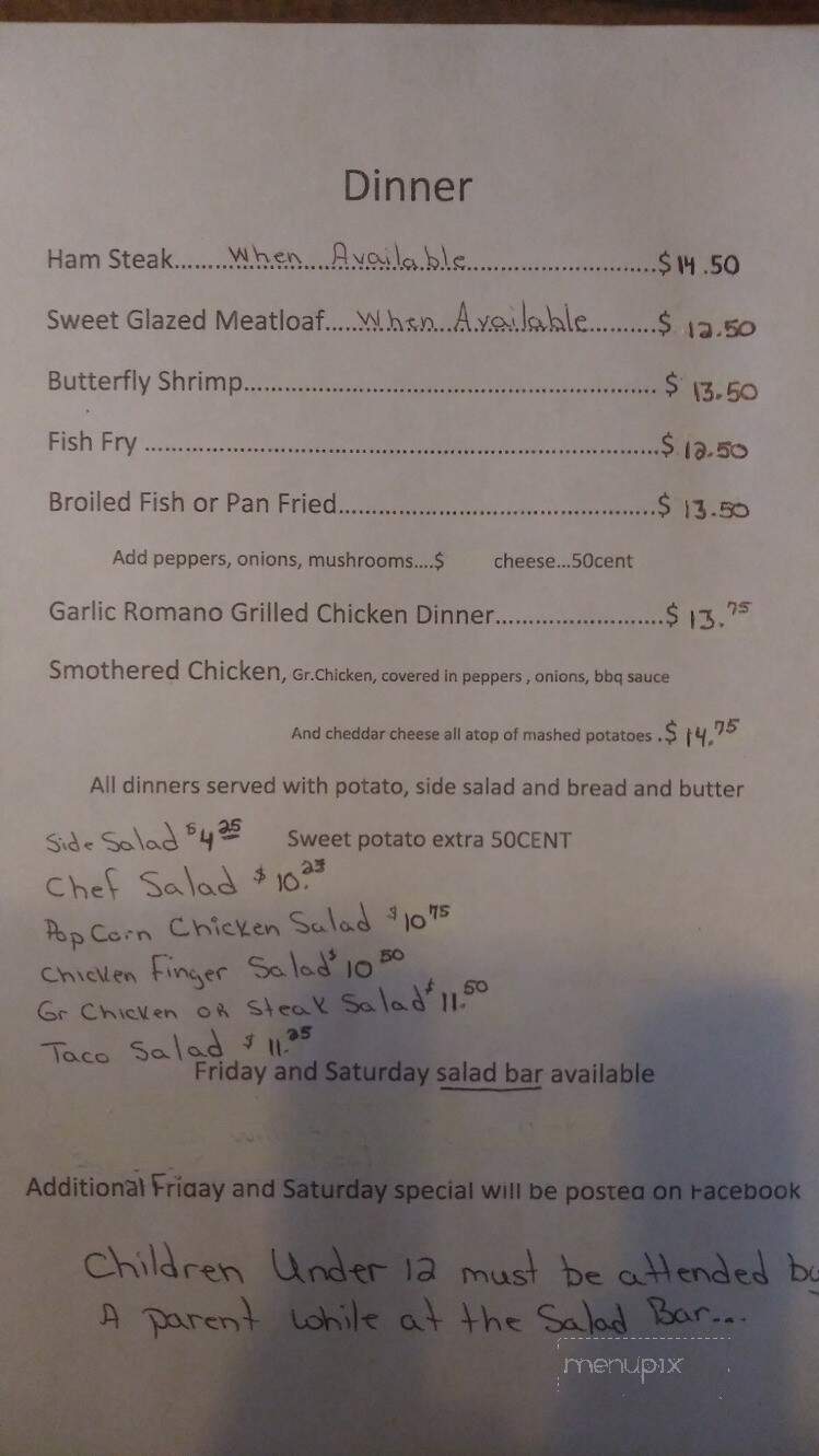 Cabin In the Pines - Pennsylvania, PA menu_pic
