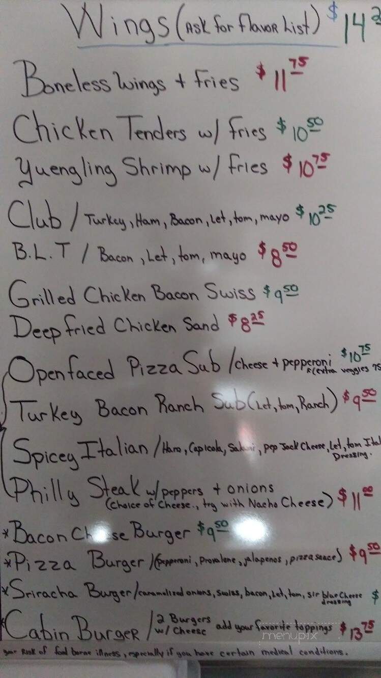 Cabin In the Pines - Pennsylvania, PA menu_pic