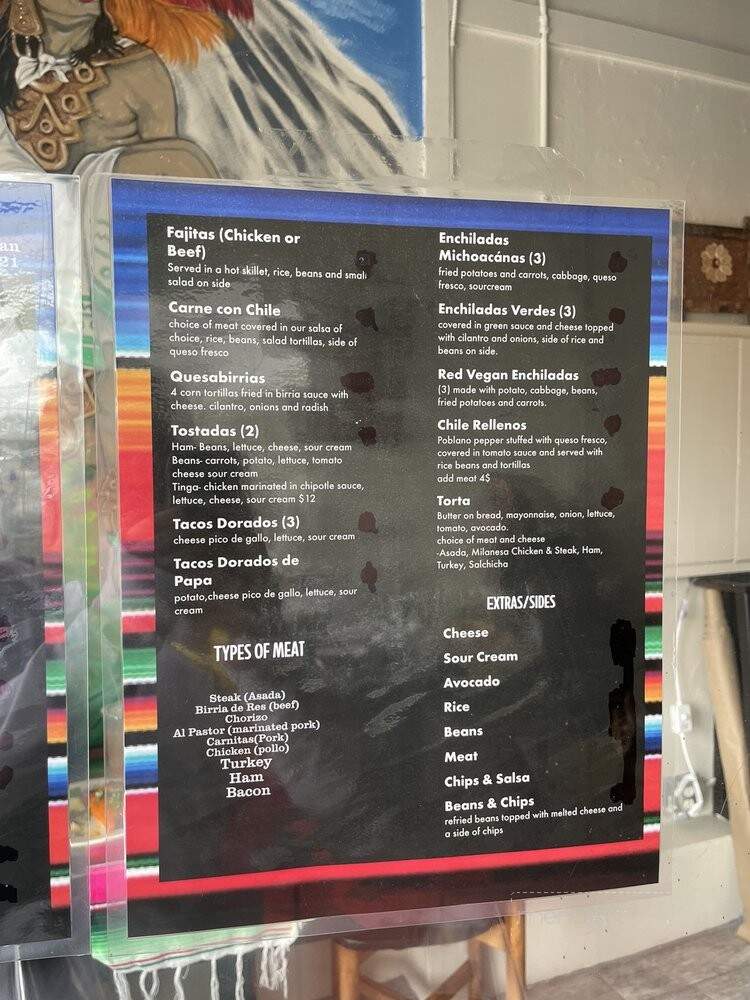Que Chulada Mexican Restaurant - San Francisco, CA menu_pic