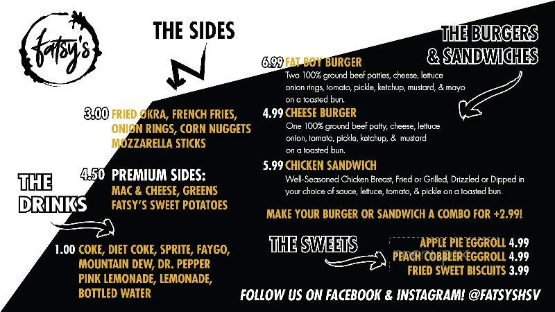Fatsy's - Huntsville, AL menu_pic