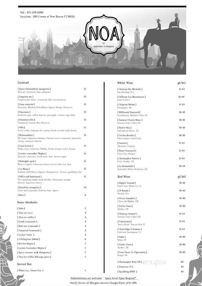 NOA by September in Bangkok - New Haven, CT menu_pic
