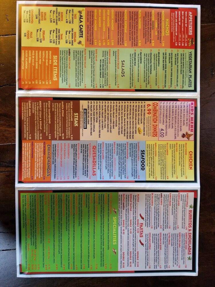 Ameca Mexican Restaurant - Wynne, AR menu_pic