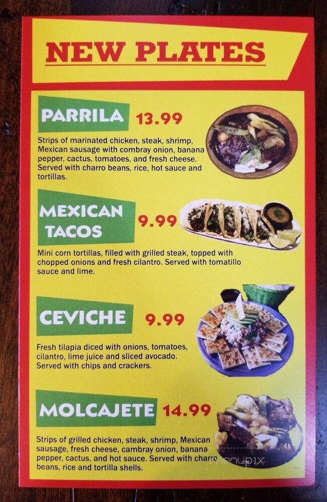Ameca Mexican Restaurant - Wynne, AR menu_pic