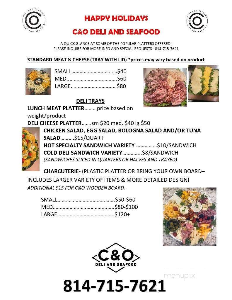 C&O Deli & Seafood - Brookville, PA menu_pic