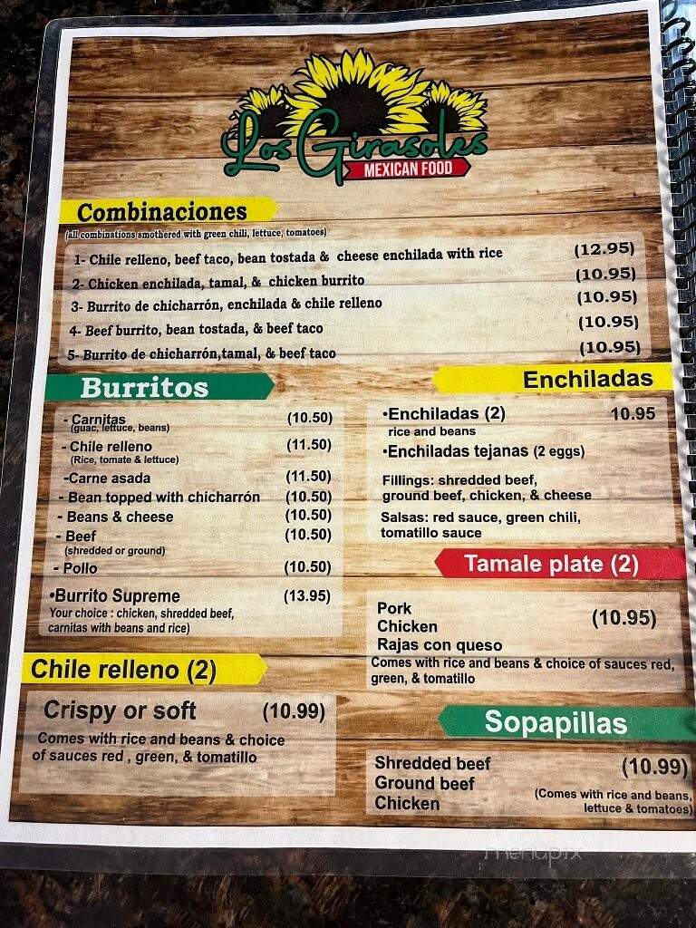 Los Girasoles Mexican Restaurant - Pueblo, CO menu_pic