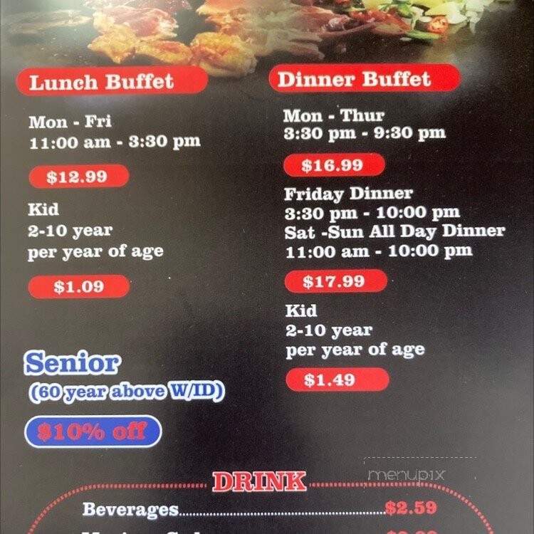 Golden Hibachi Buffet - Hemet, CA