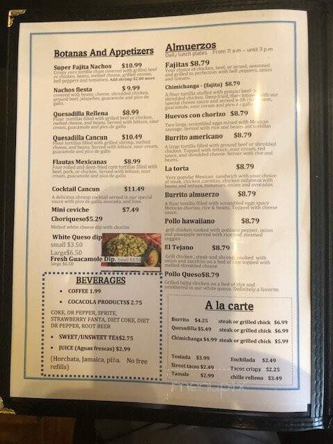 Rojas Authentic Mexican - Wagoner, OK menu_pic