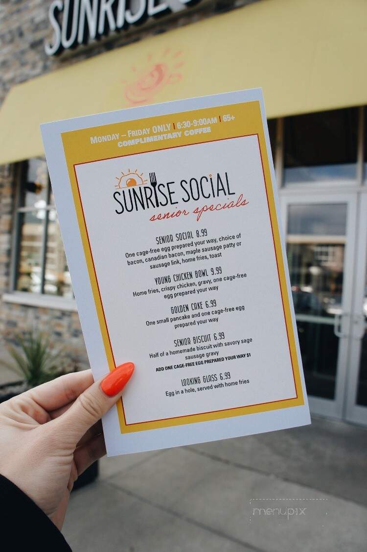 Sunrise Social - Uniontown, OH menu_pic
