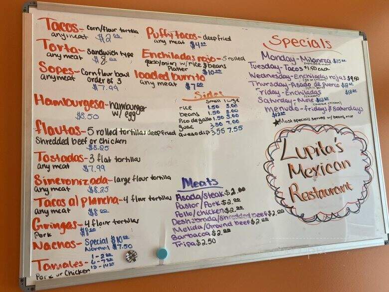 Lupita's Mexican Store & Restaurant - Hicksville, OH menu_pic