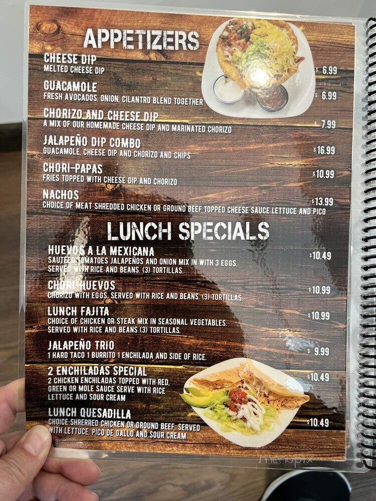 Jalapeno Authentic Mexican Grill - South Abington Township, PA menu_pic