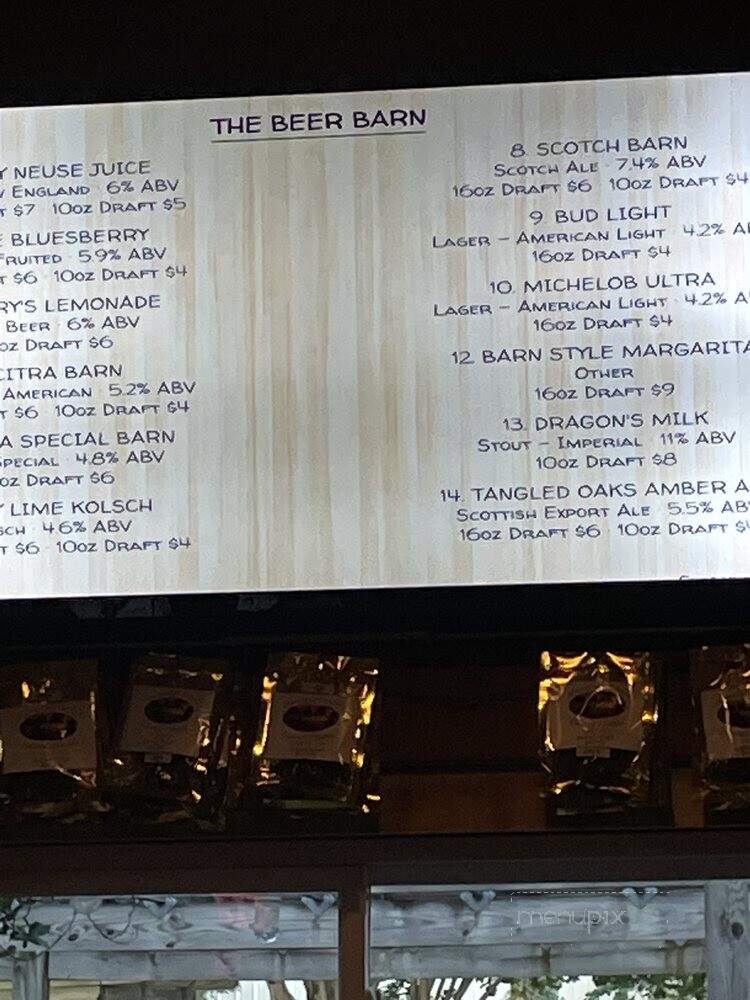 Big Game Brewing - Kinston, NC menu_pic