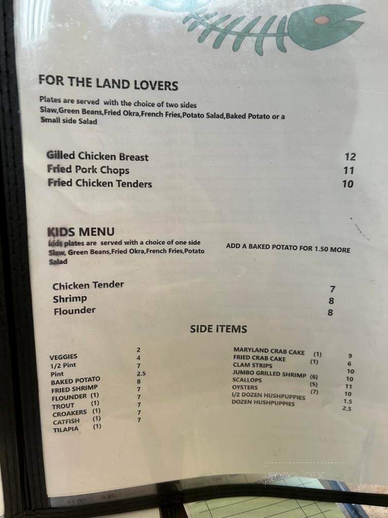 Salty Shores Seafood Calabash Style - Wilson, NC menu_pic