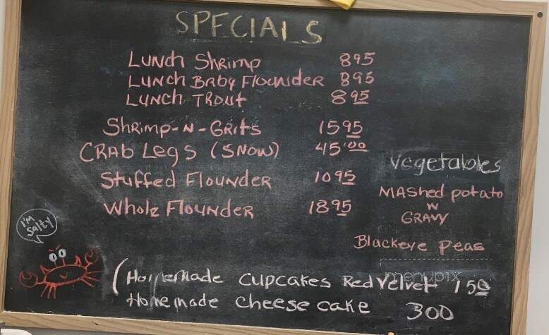 Salty Shores Seafood Calabash Style - Wilson, NC menu_pic