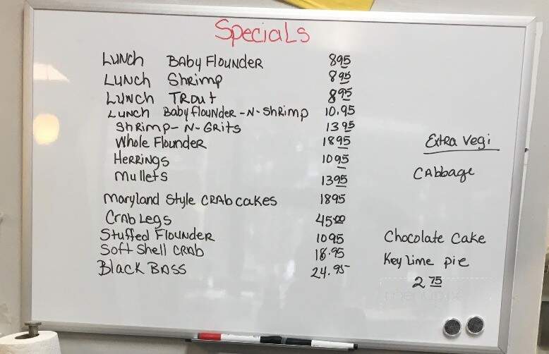 Salty Shores Seafood Calabash Style - Wilson, NC menu_pic