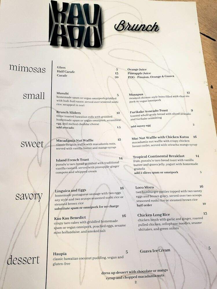 Kau Kau - Sacramento, CA menu_pic