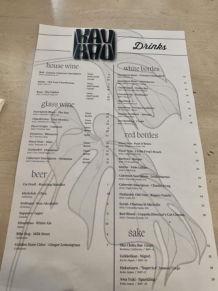 Kau Kau - Sacramento, CA menu_pic