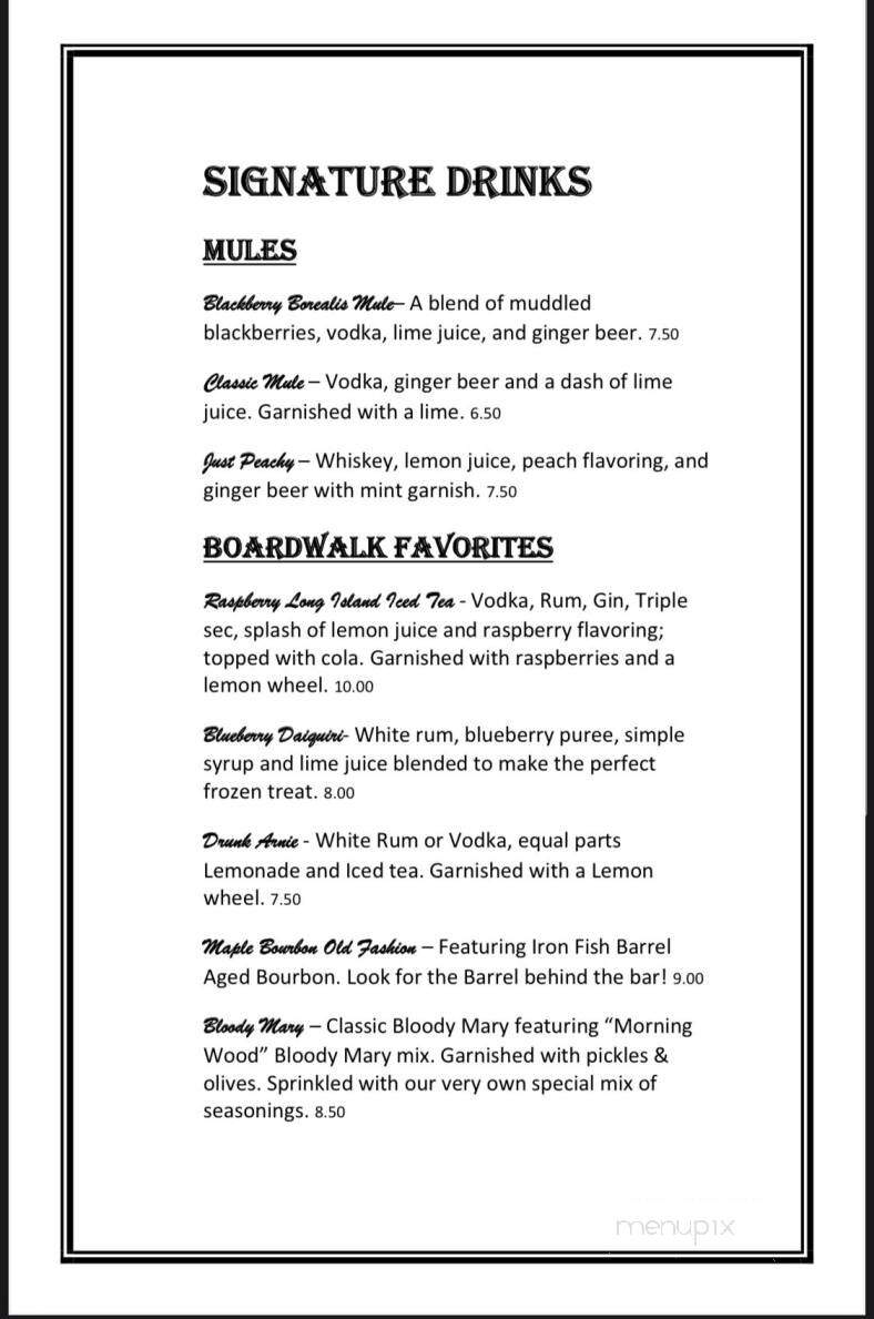 Boardwalk Bar & Grill - Manistique, MI menu_pic