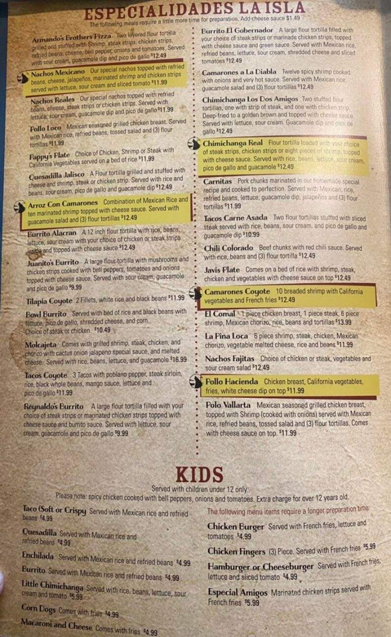 Cilantros Grill & Cantina ll - Casey, IL menu_pic