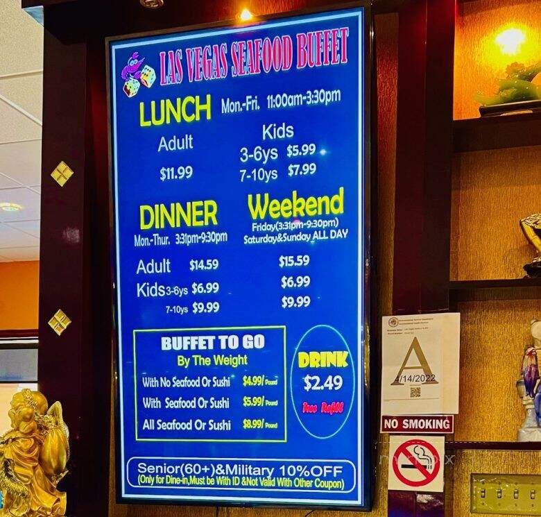 Las Vegas Seafood Buffet - Phoenix, AZ menu_pic
