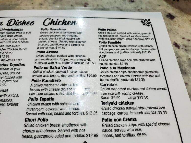 Carreta's Mexican Restaurant - St. Louis, MO menu_pic
