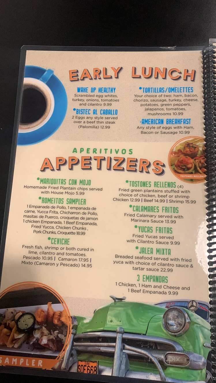 Romeito Cuban Restaurant - Olathe, KS menu_pic