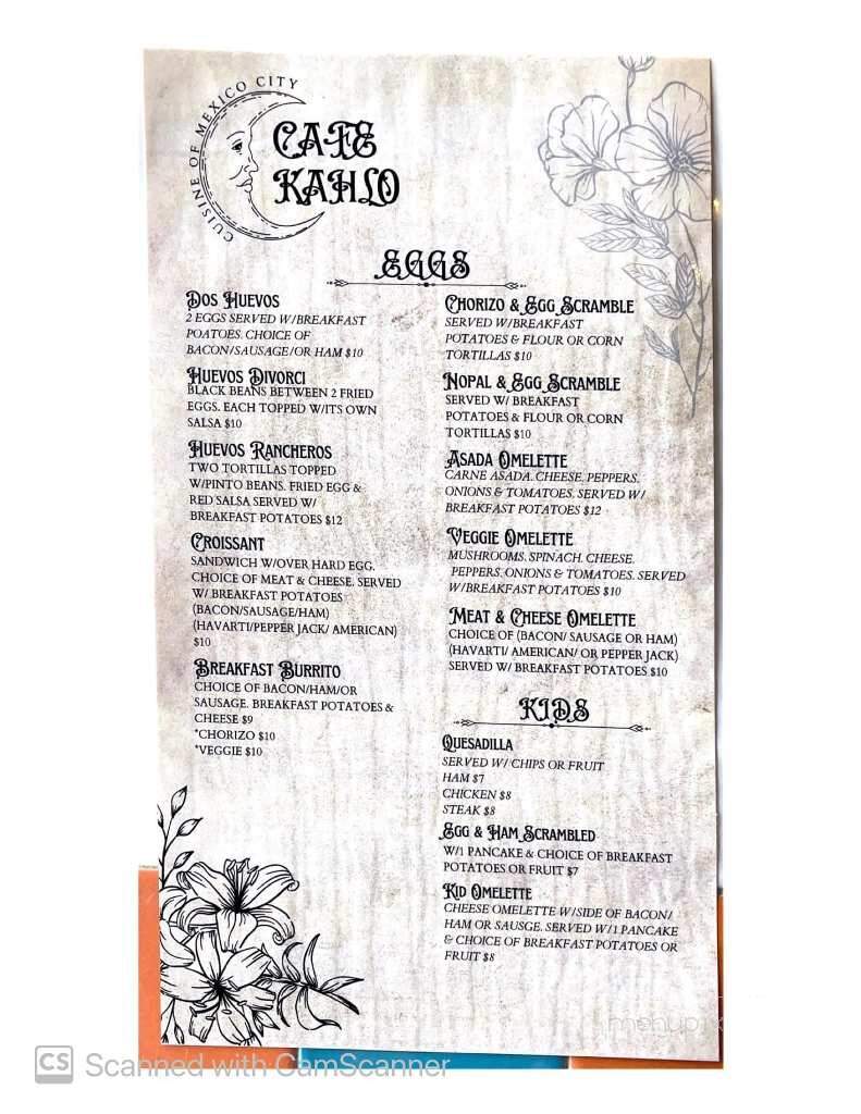 Cafe Kahlo - Hot Springs, AR menu_pic