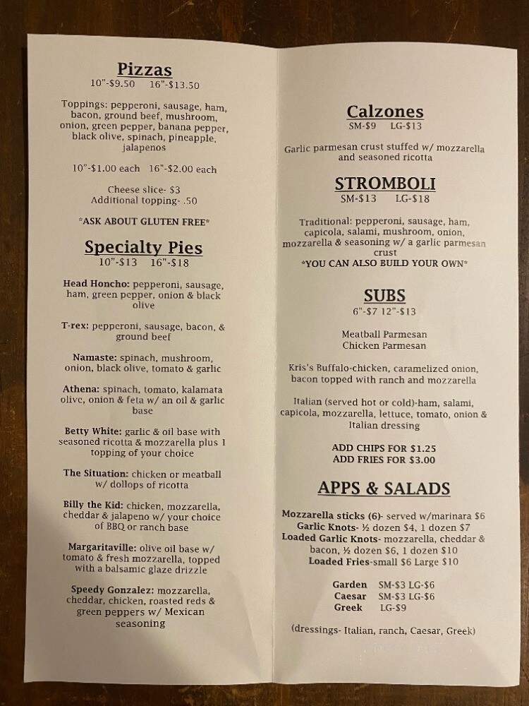 K's Ny Pizza & Soflo Food - East Flat Rock, NC menu_pic