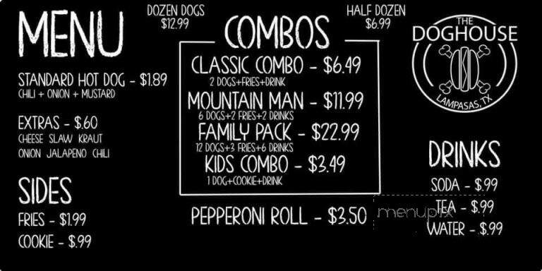 The Doghouse - Lampasas, TX menu_pic