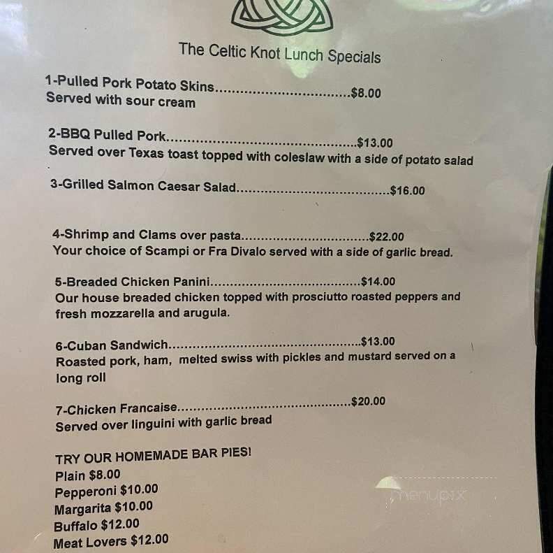 The Celtic Knot - Haskell, NJ menu_pic