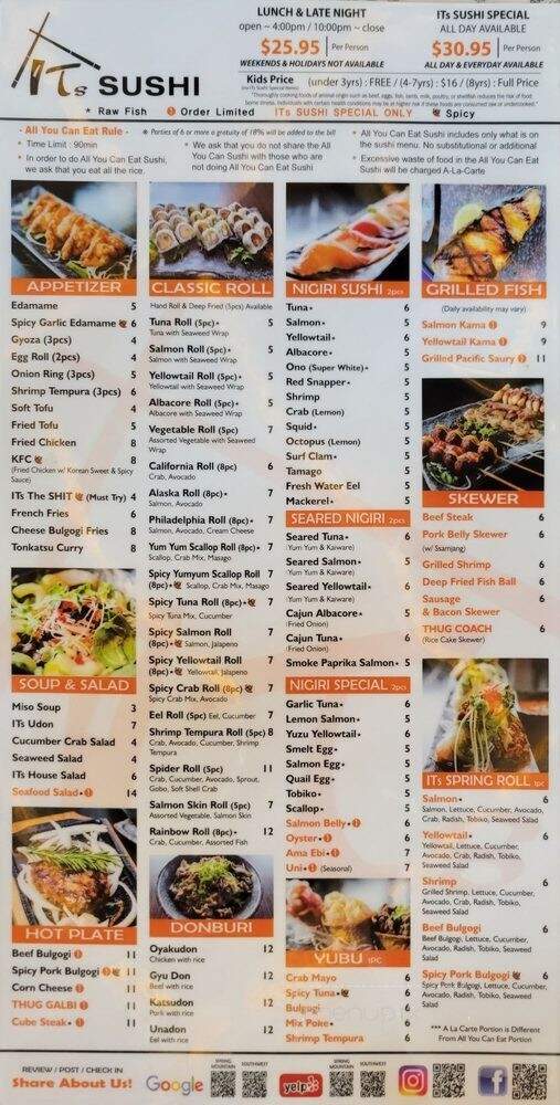 Its Sushi Southwest - Las Vegas, NV menu_pic