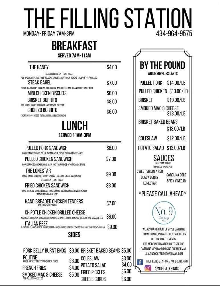 The Filling Station - Charlottesville, VA menu_pic