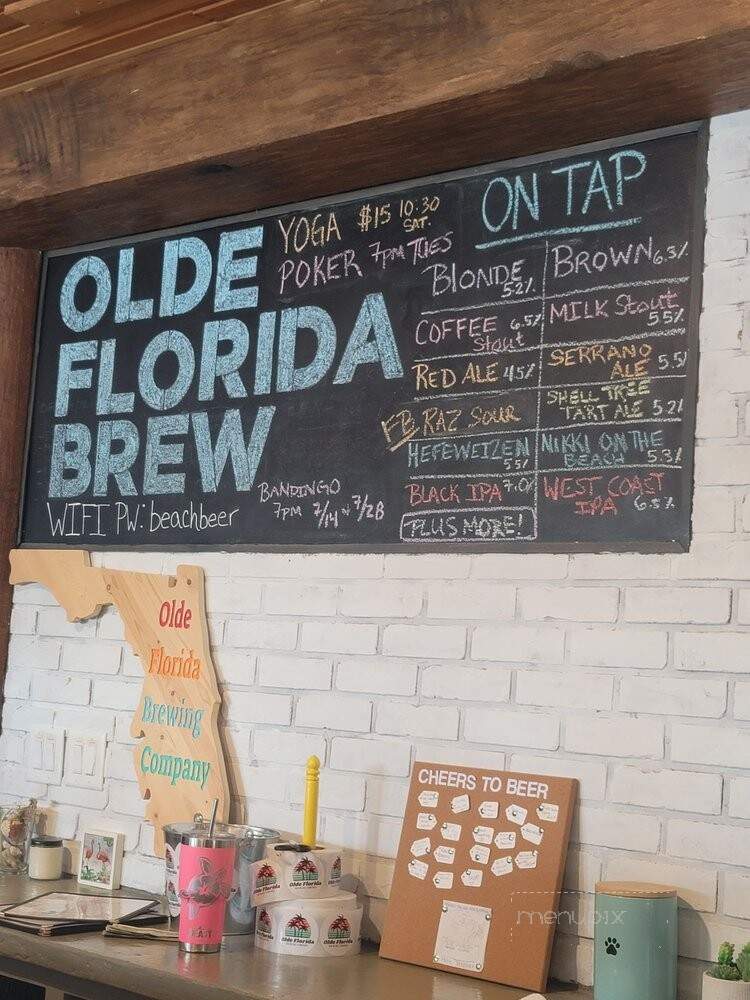 Olde Florida Brewing Company - Largo, FL menu_pic