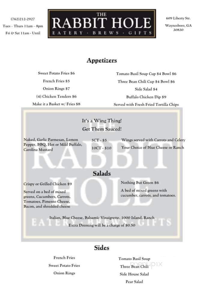 The Rabbit Hole Eatery Brews - Waynesboro, GA