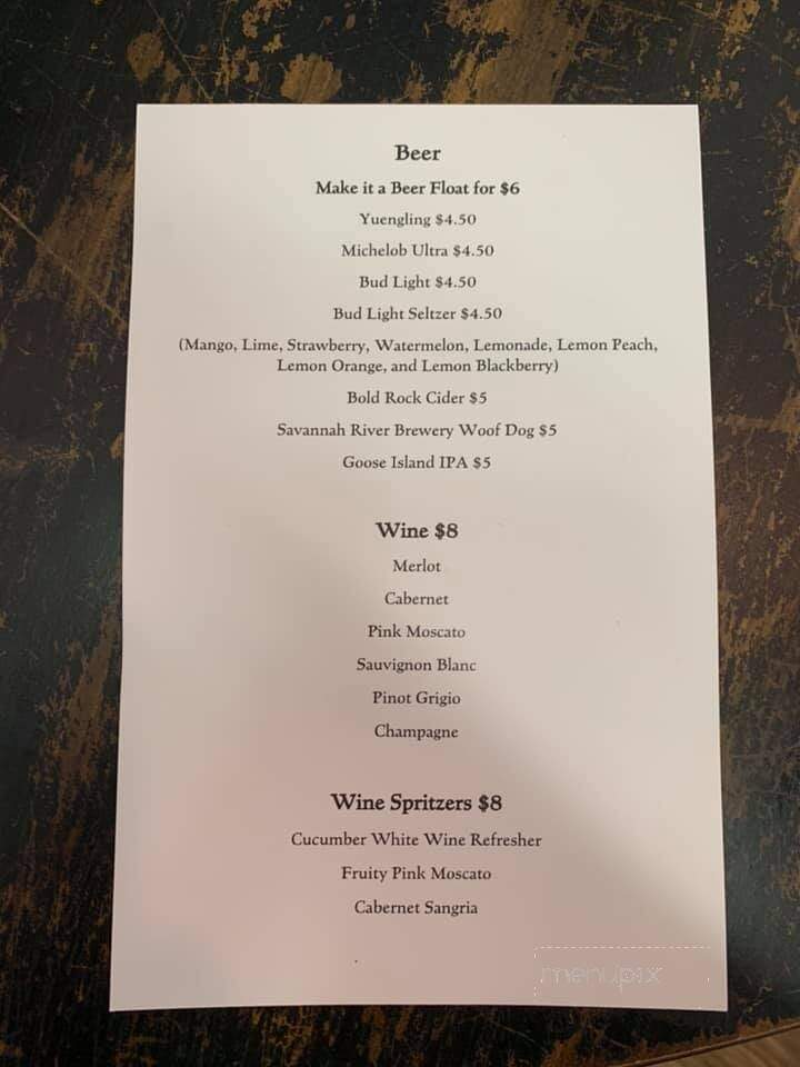 The Rabbit Hole Eatery Brews - Waynesboro, GA menu_pic