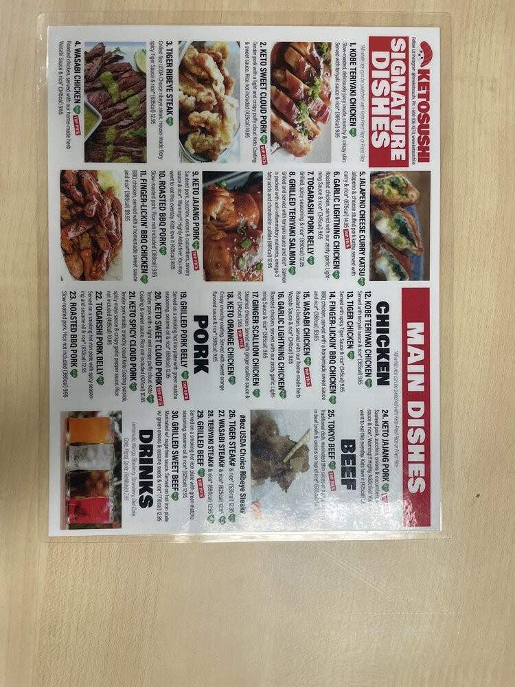 KetoSushi - Santa Clarita, CA menu_pic