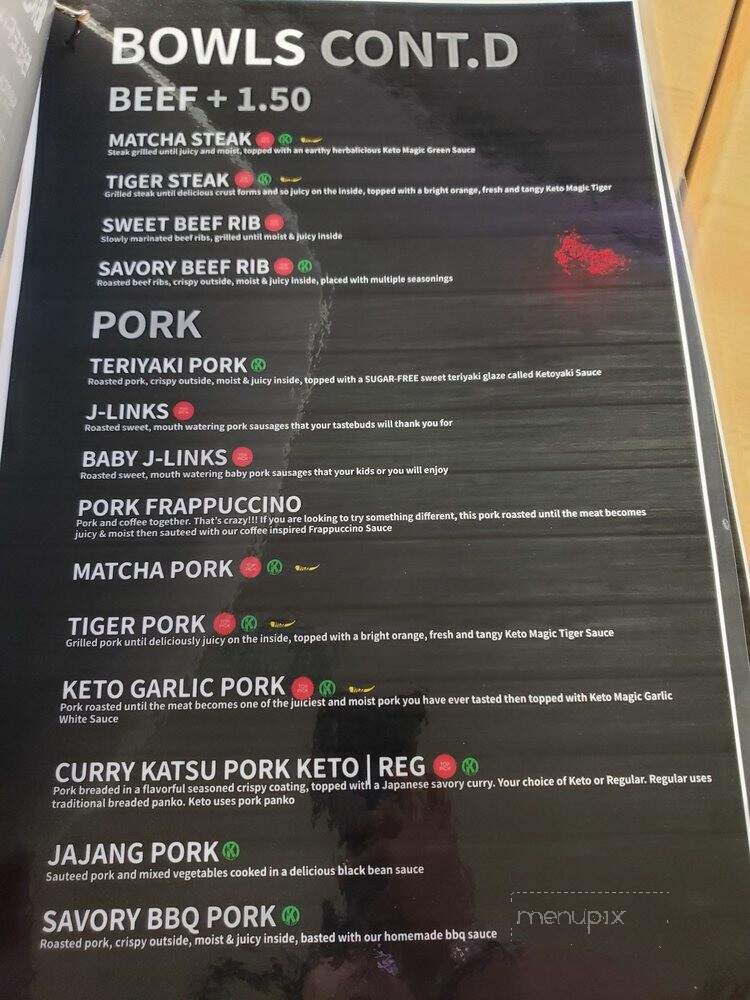 KetoSushi - Santa Clarita, CA menu_pic