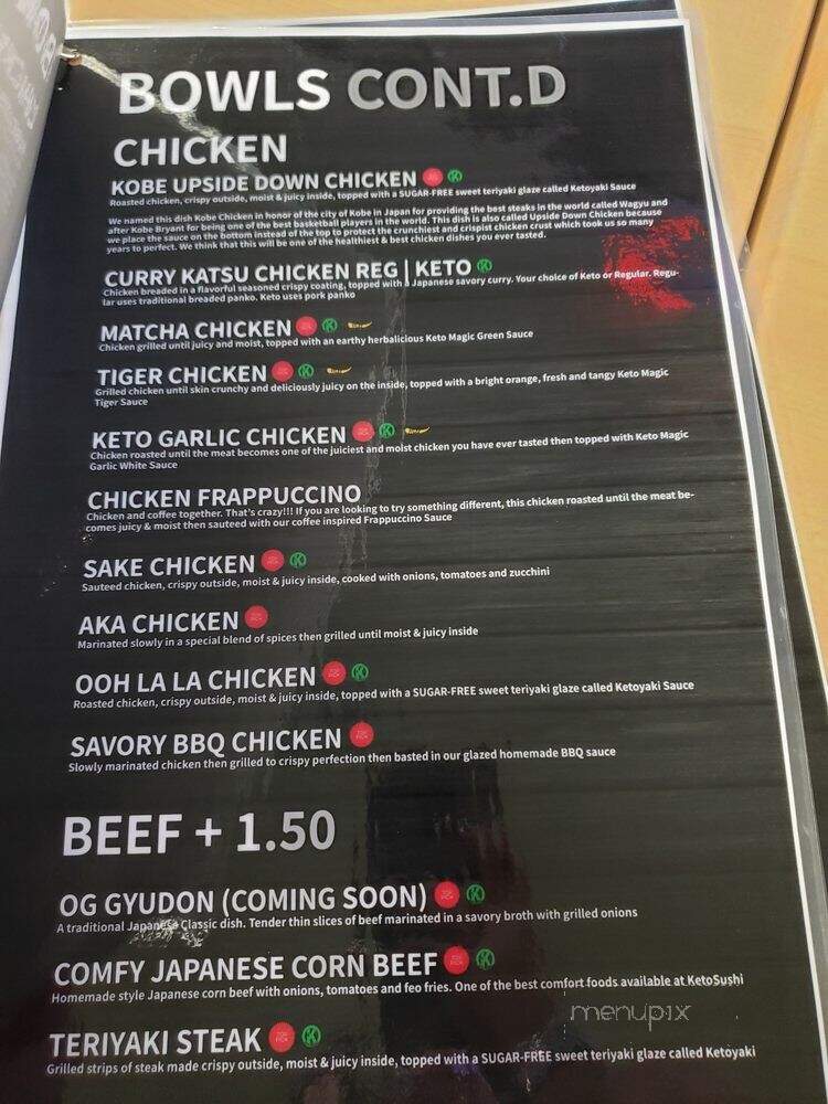 KetoSushi - Santa Clarita, CA menu_pic