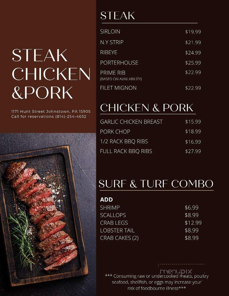 CJ's Surf and Turf - Johnstown, PA menu_pic