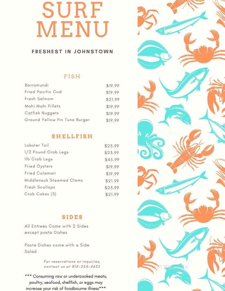 CJ's Surf and Turf - Johnstown, PA menu_pic