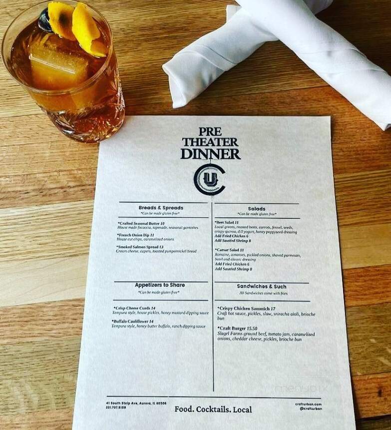 Craft Urban - Aurora, IL menu_pic