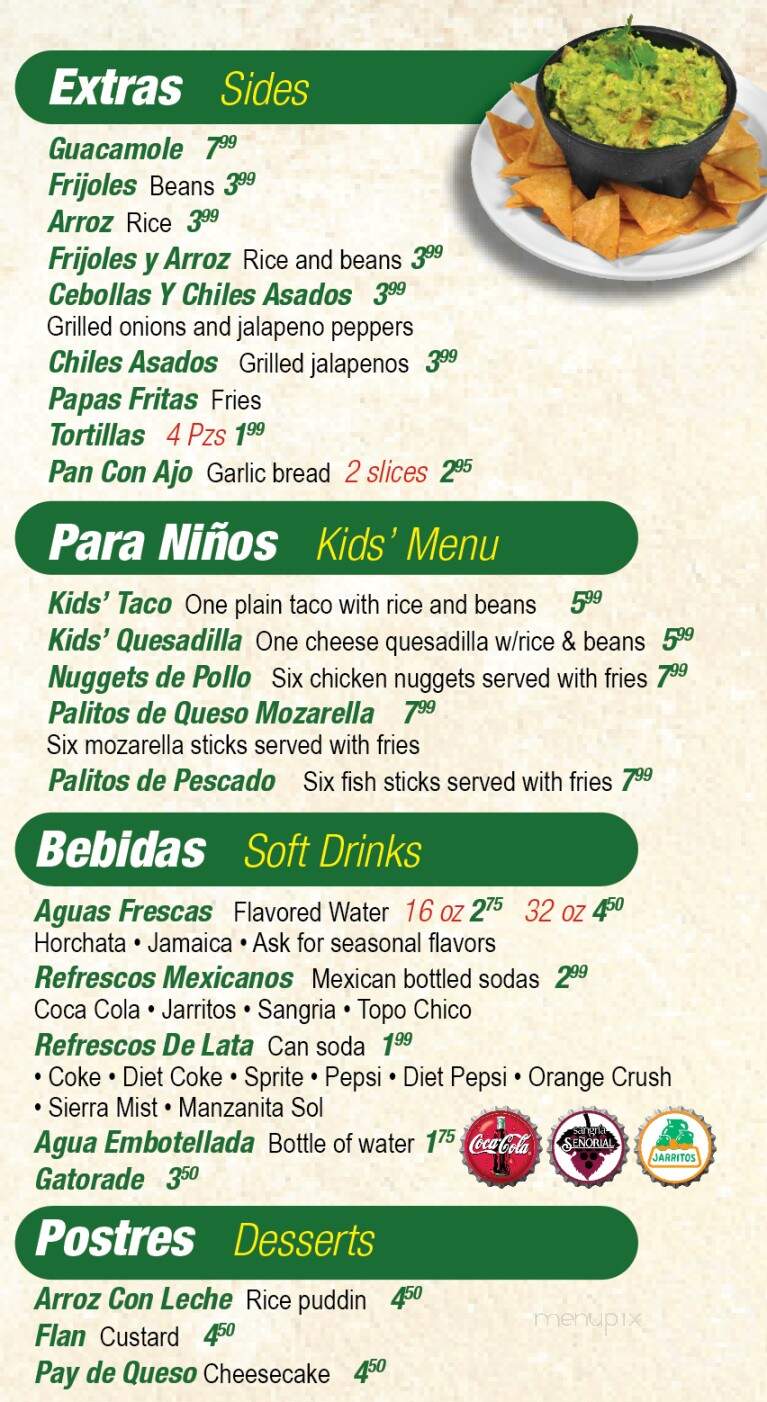 Jalapeno Taco Grill - Loves Park, IL menu_pic