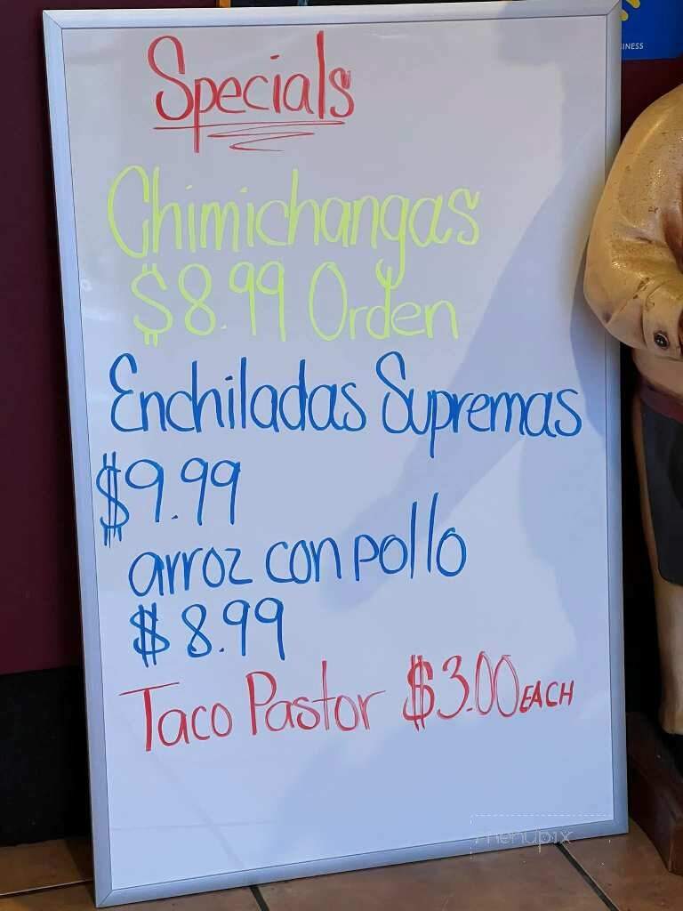 El Dos De Oro Taqueria - Noblesville, IN menu_pic