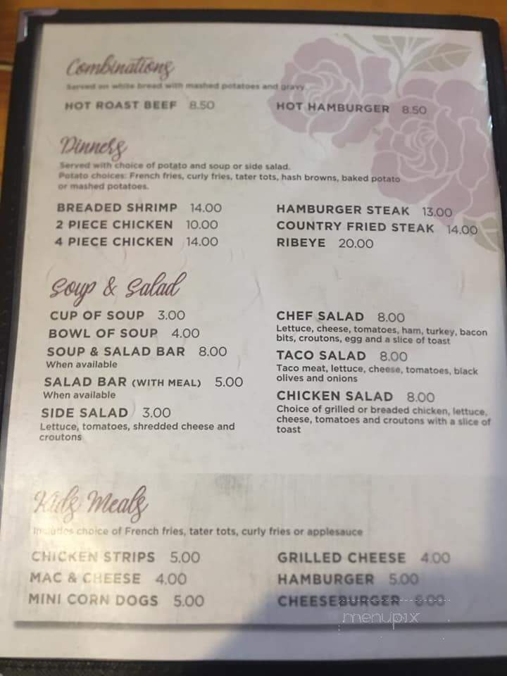 The Wild Rose Bar & Cafe - Ashley, ND menu_pic