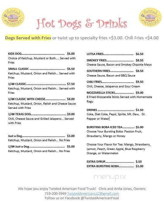 Twisted American - Colorado Springs, CO menu_pic
