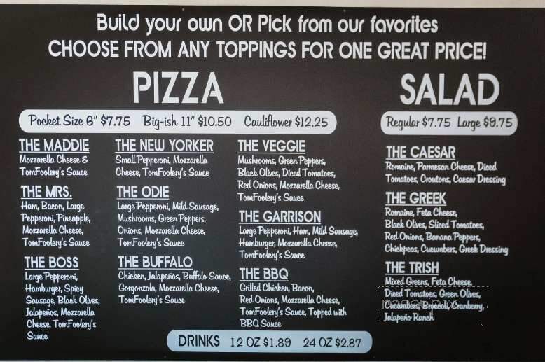 TomFoolery's Pizza & Games - Huntsville, TX menu_pic