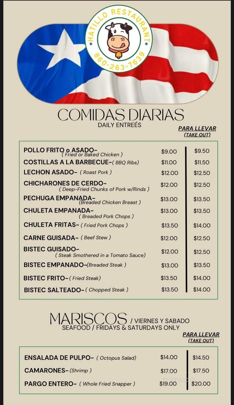 Hatillo - East Hartford, CT menu_pic