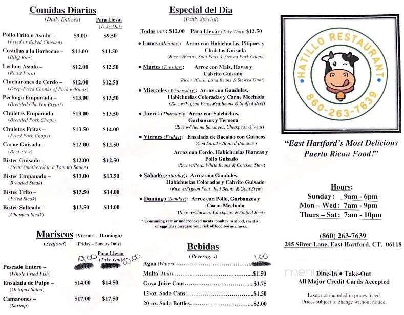 Hatillo - East Hartford, CT menu_pic
