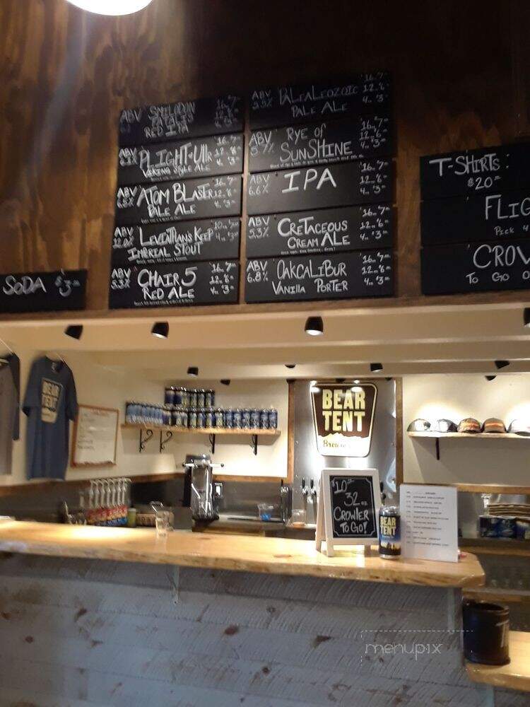 Bear Tent Brewery - Jamestown, CA menu_pic