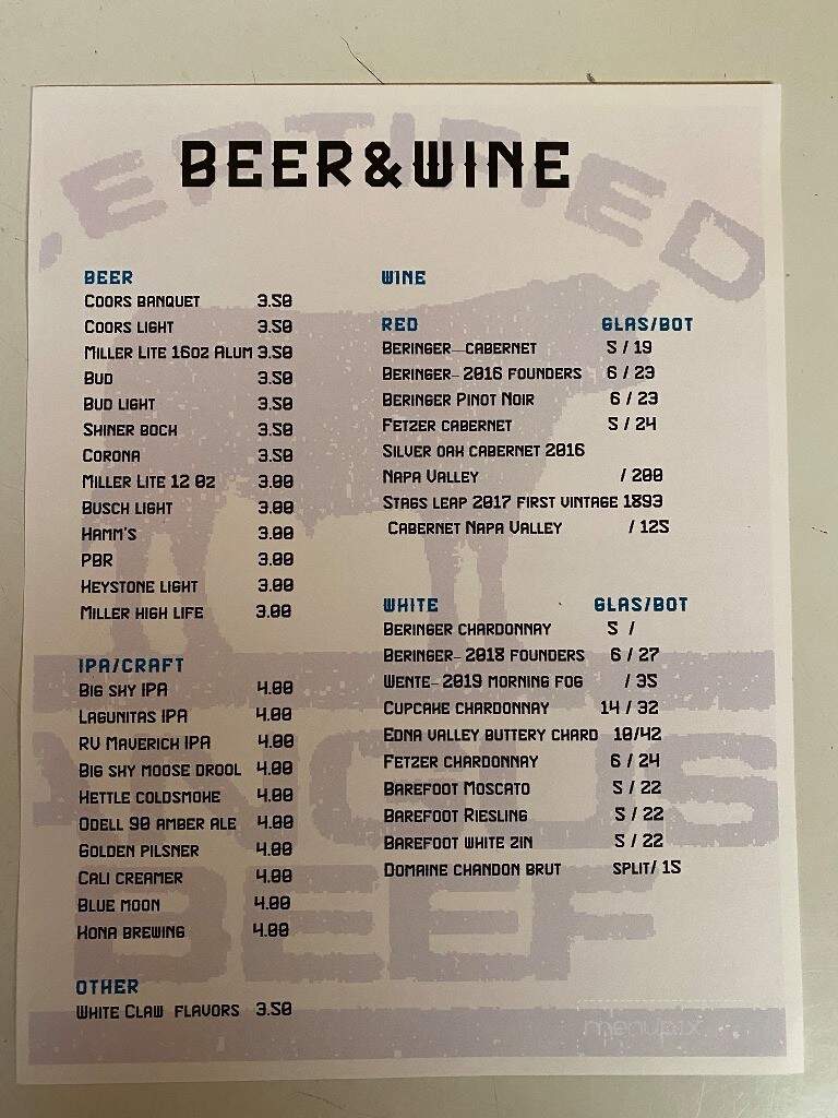 Musselshell Steakhouse - Martinsdale, MT menu_pic